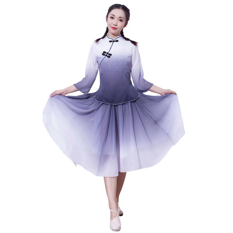追忆1911荷花奖五四青年装女民国学生装雏菊舞蹈演出服艺考舞台妆