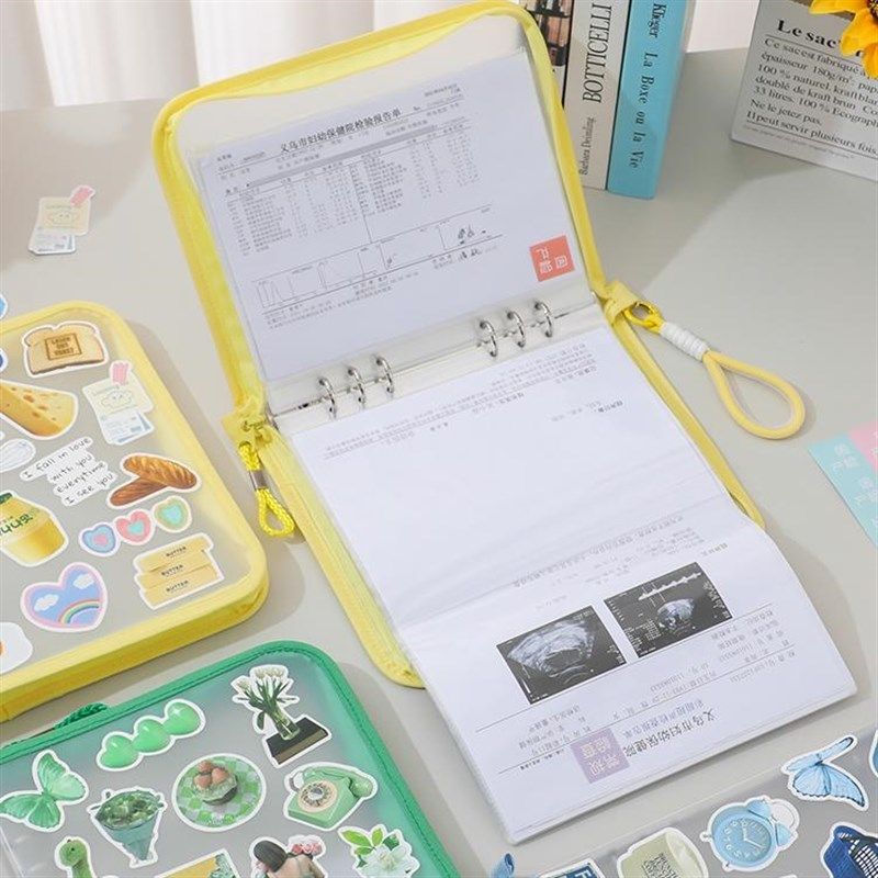 A5便携式孕检蛇宝宝怀孕妈妈单子产妇收纳册龙手提包孕期资料文件,文具电教/文化用品/商务用品,资料册,淘宝优惠券,粉丝福利购,淘宝优惠卷