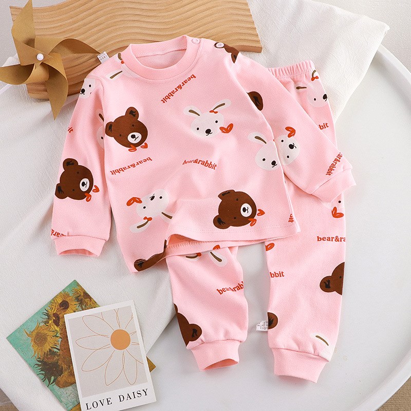儿童纯棉秋衣秋裤婴幼儿内衣套装男童家居服睡衣女宝宝保暖衣春秋
