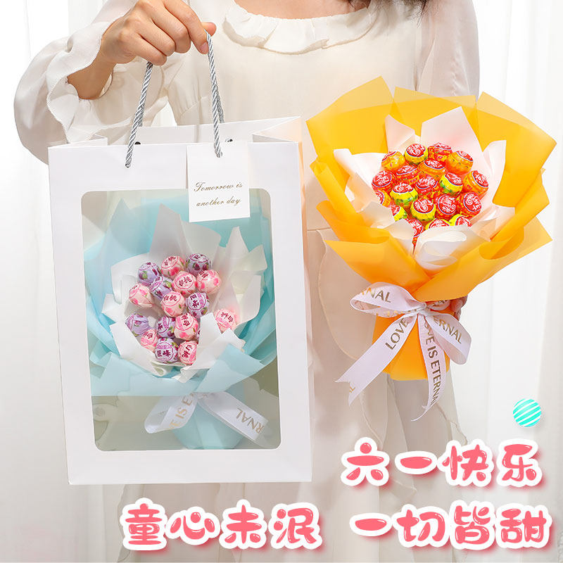 生日礼物送女孩子小学生零食礼盒棒棒糖糖果花束幼儿园全班的奖品