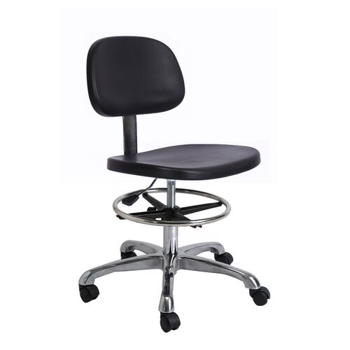 防静电椅无尘净化实验室升降椅PU靠背转椅流水线车间用工作滑轮凳