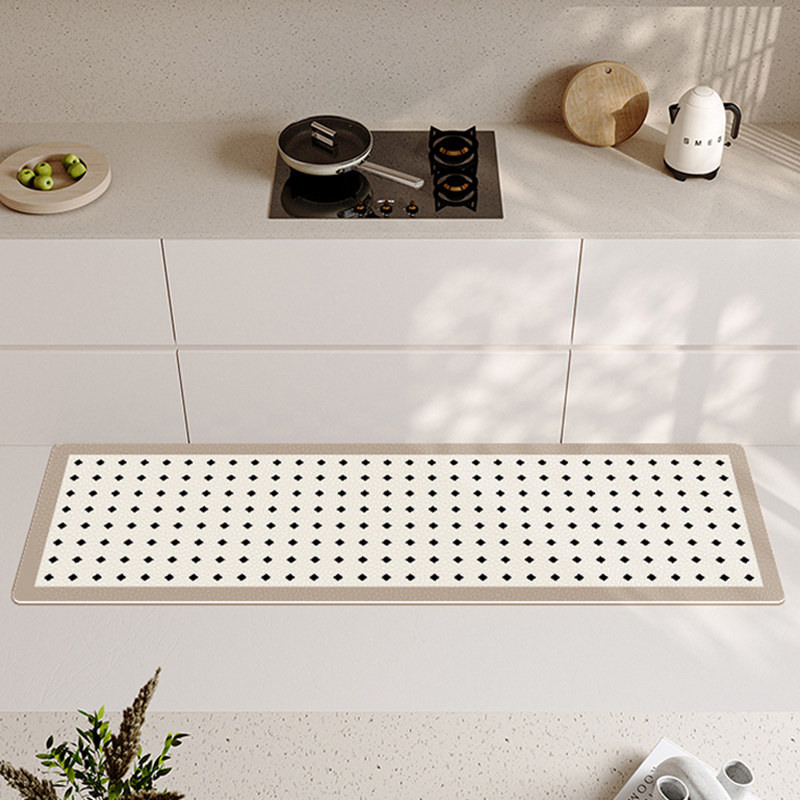 简约奶油风皮革厨房地垫防滑防油可擦洗厨房脚垫进门地垫定制门垫,居家布艺,厨房地垫,淘宝优惠券,粉丝福利购,淘宝优惠卷