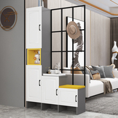 玄关屏风隔断客厅柜一体式 柜置物架入户间厅酒柜轻奢门厅玄关柜 鞋