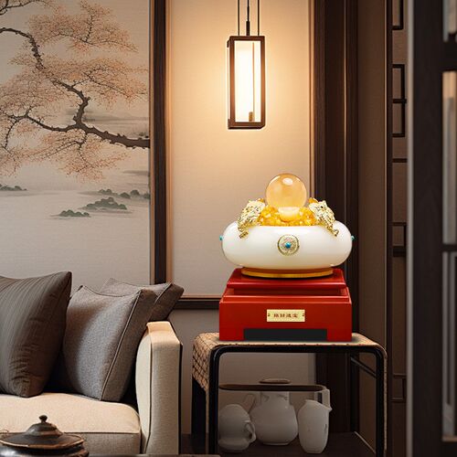 招财进宝聚宝盆摆件办公室前台客厅玄关装饰品公司开业乔迁礼物