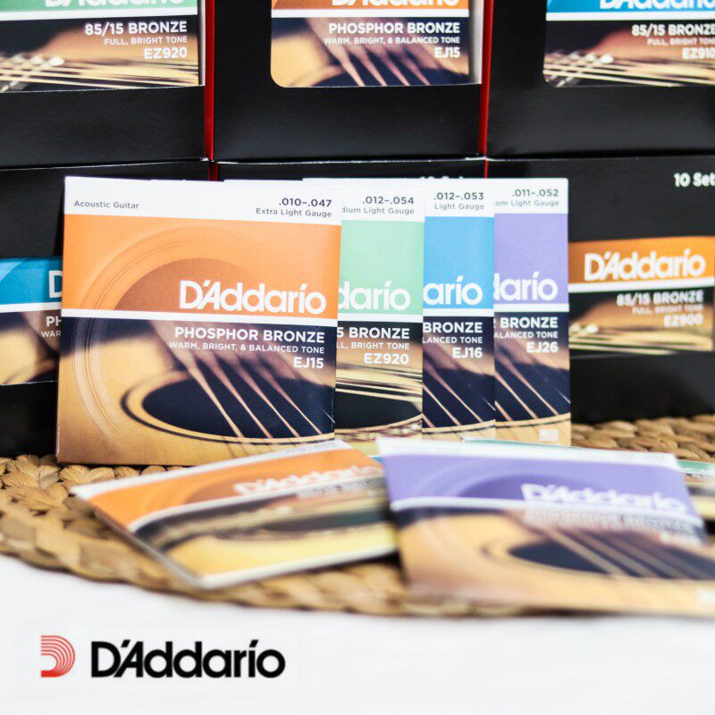 大树音乐屋 达达里奥民谣木吉他琴弦一套6根通用EJ15 EZ910 EJ16,乐器/吉他/钢琴/配件,民谣吉他弦,淘宝优惠券,粉丝福利购,淘宝优惠卷