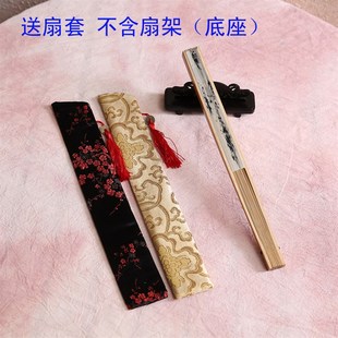 古风玉竹扇 折扇日用工艺礼品扇 9寸9.5寸手绘白纸扇子 中国风男式