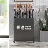 雨伞架带锁商用酒店大堂售楼部便民雨伞沥水存放置收纳架定制logo