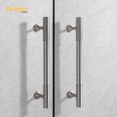 哑光银色拉手镍拉丝衣柜门黄铜把手法式 柜子简约衣橱门铜拉手新款