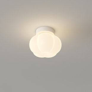 铭琢灯饰 奶油简约风入户门厅过道走廊灯阳台灯花朵衣帽间吸顶灯