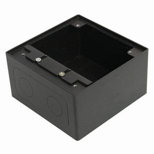 不锈钢304地面插座穿线 工地工程空壳地板插带线孔送底盒开启式