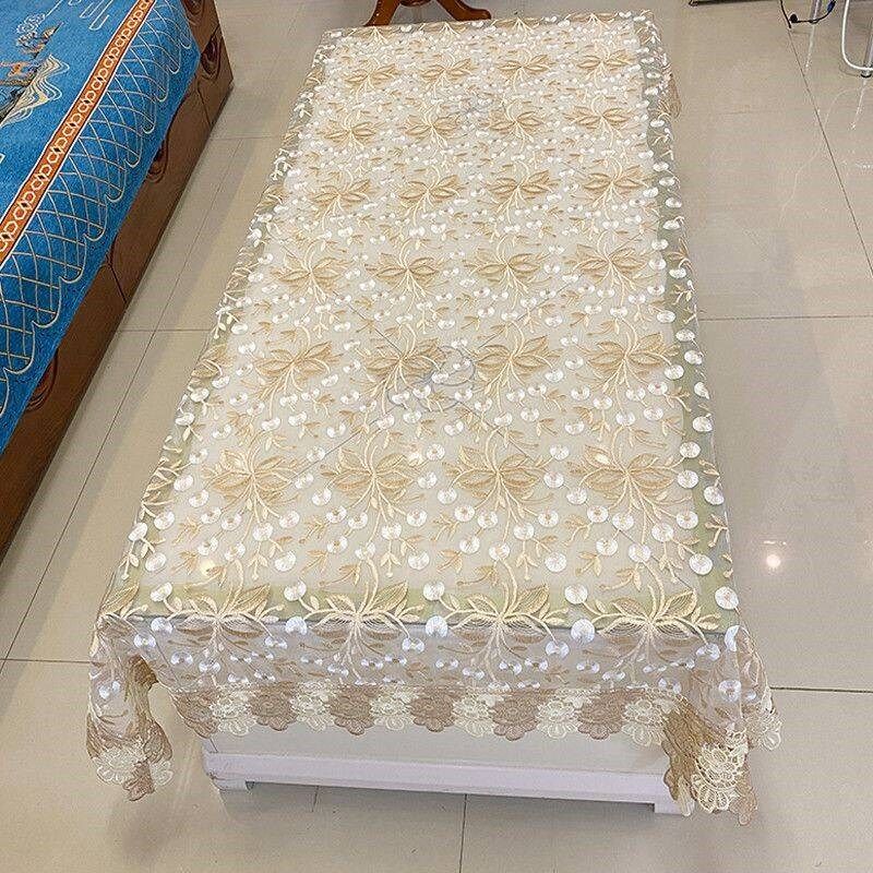 茶几桌布轻奢高级感长方形客厅蕾丝家用餐桌布茶几布电视柜桌布,居家布艺,桌布,淘宝优惠券,粉丝福利购,淘宝优惠卷