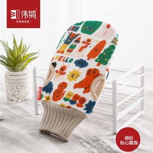 儿童搓澡巾搓泥神器无痛成人拇指家用手套海绵洗澡巾女搓灰棉搓背