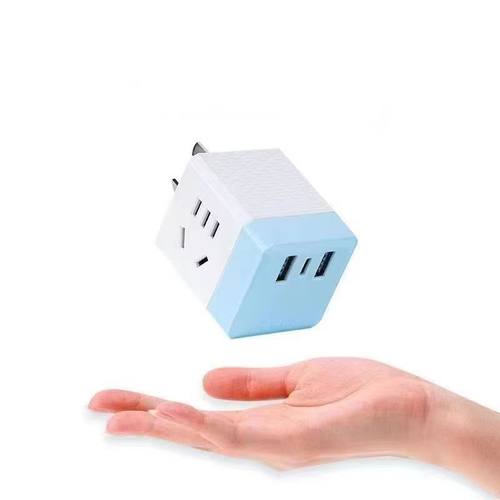 优选一转三带usb魔方插座多功能办公家用智能面板转换无线排插接