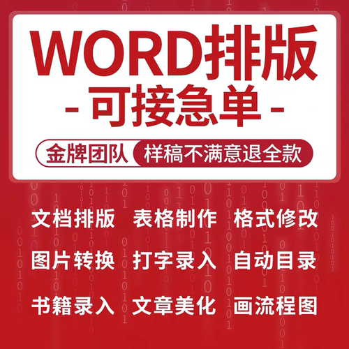 文档排版美化word代制作设计编辑图片pdf转换文字录入修改整表格