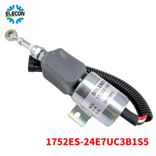 DC24V电子熄火器柴油发动机1752ES 24E7UC3B1S5停机车电磁阀铁