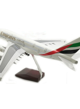 阿联酋航空 Scale 1:160 46cm LED声控A380 Emirates机模带灯带轮