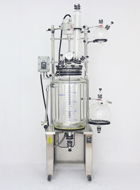 供应化工制药 夹套玻璃反应釜FC1003，10L玻璃夹套反应釜厂家供应