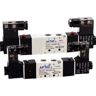 08DC24双头气动中封控制阀4V230C 亚德客电磁阀4V220 08DC24