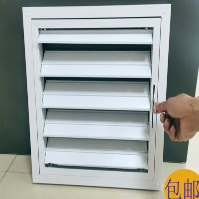 铝合金联动开关百叶窗通风口手动可调节开合活动百叶防雨赛鸽棚