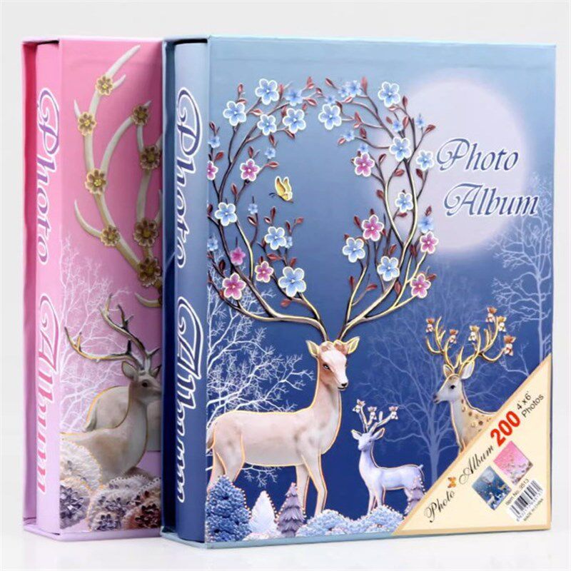 新款7寸相册200张盒装相册纪念册儿童成长册影集插页式相册本