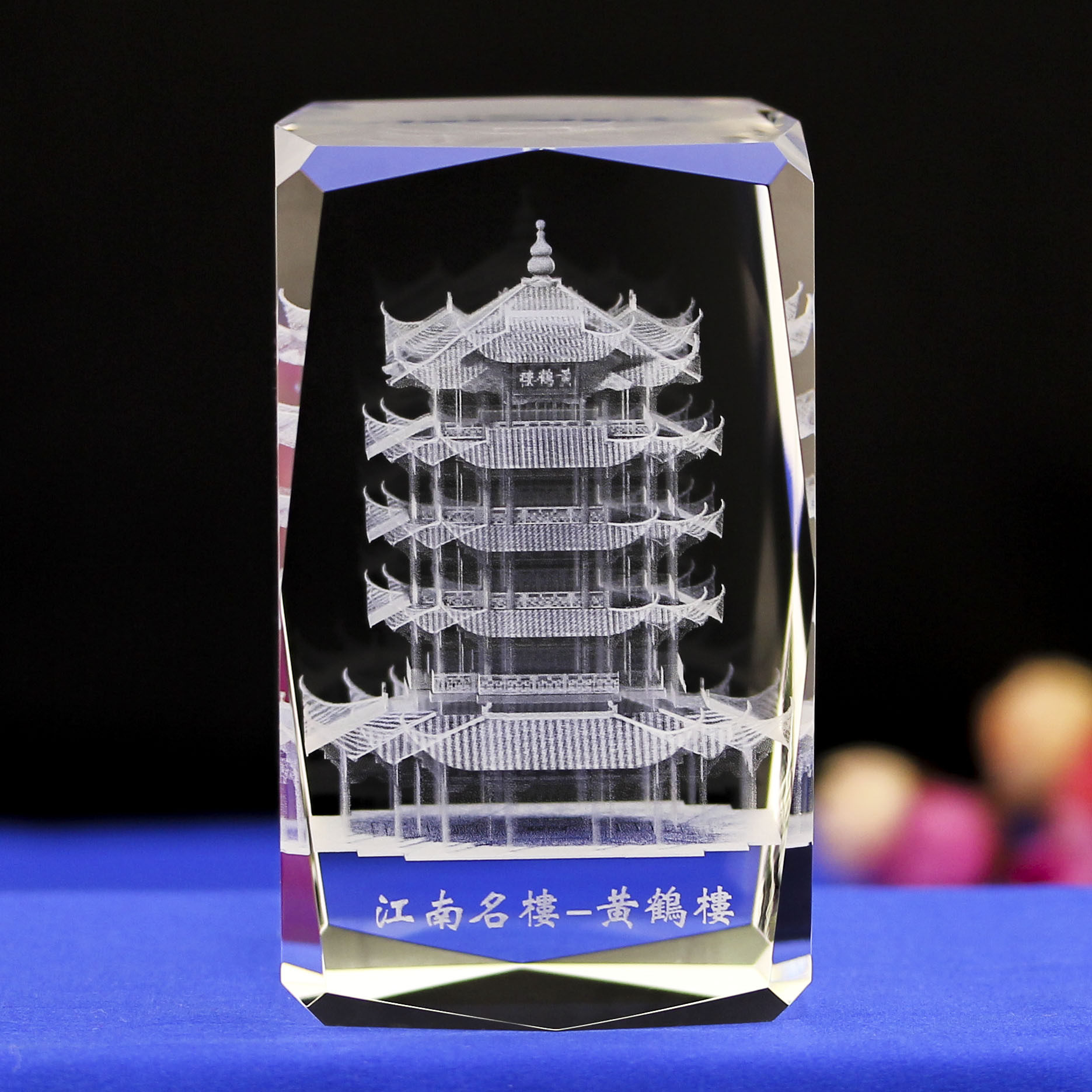 厂家3d雕刻水晶工艺品黄鹤楼岳阳楼滕王阁仿真模型景点纪念品