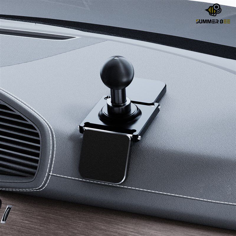 精选17mm球头配件铝合金车载中控台粘贴底座折叠弯曲25mm手机支架