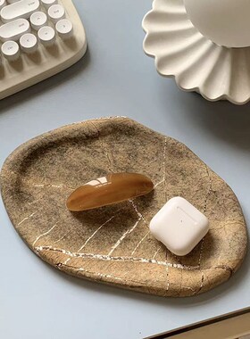 mooli home 设计师大理石托盘首饰收纳盒ins侘寂风摆件拍照装饰