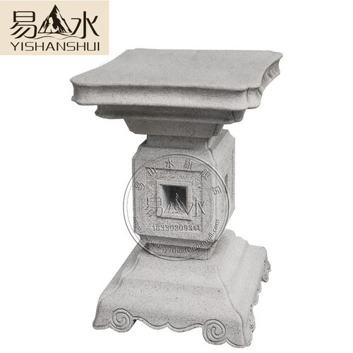 石雕盆景台天然青石石墩子新中式庭院大门口石头花架子装饰石凳