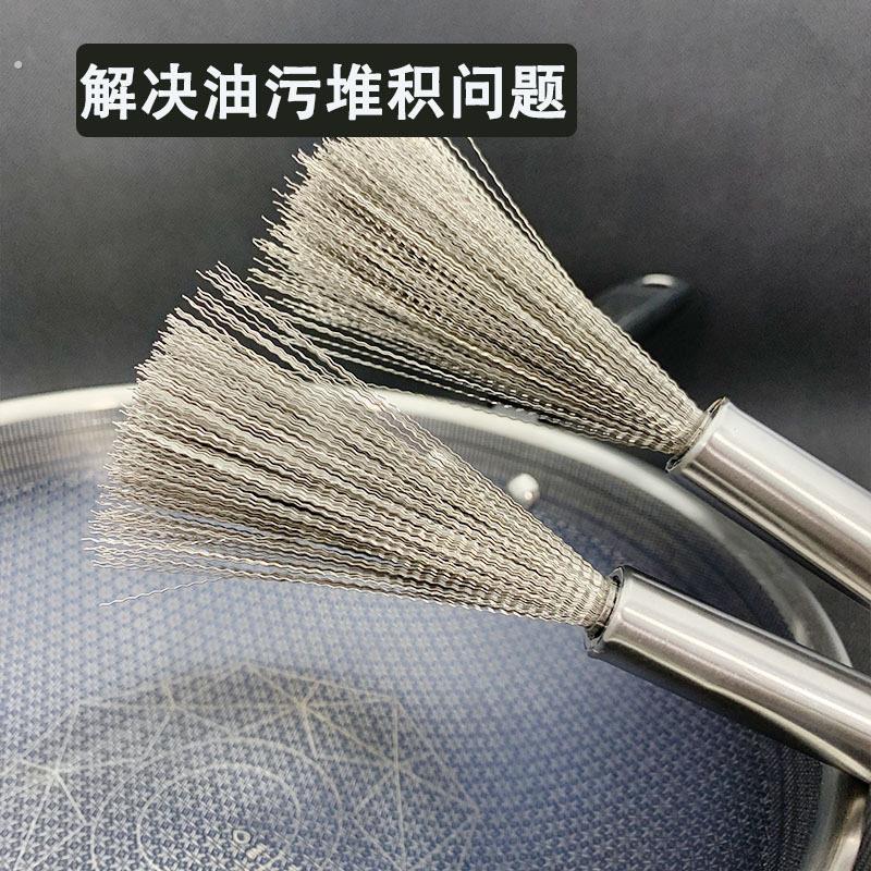 304不锈钢锅刷厨房专用钢丝清洁刷长柄家用洗锅神器刷子大号商用