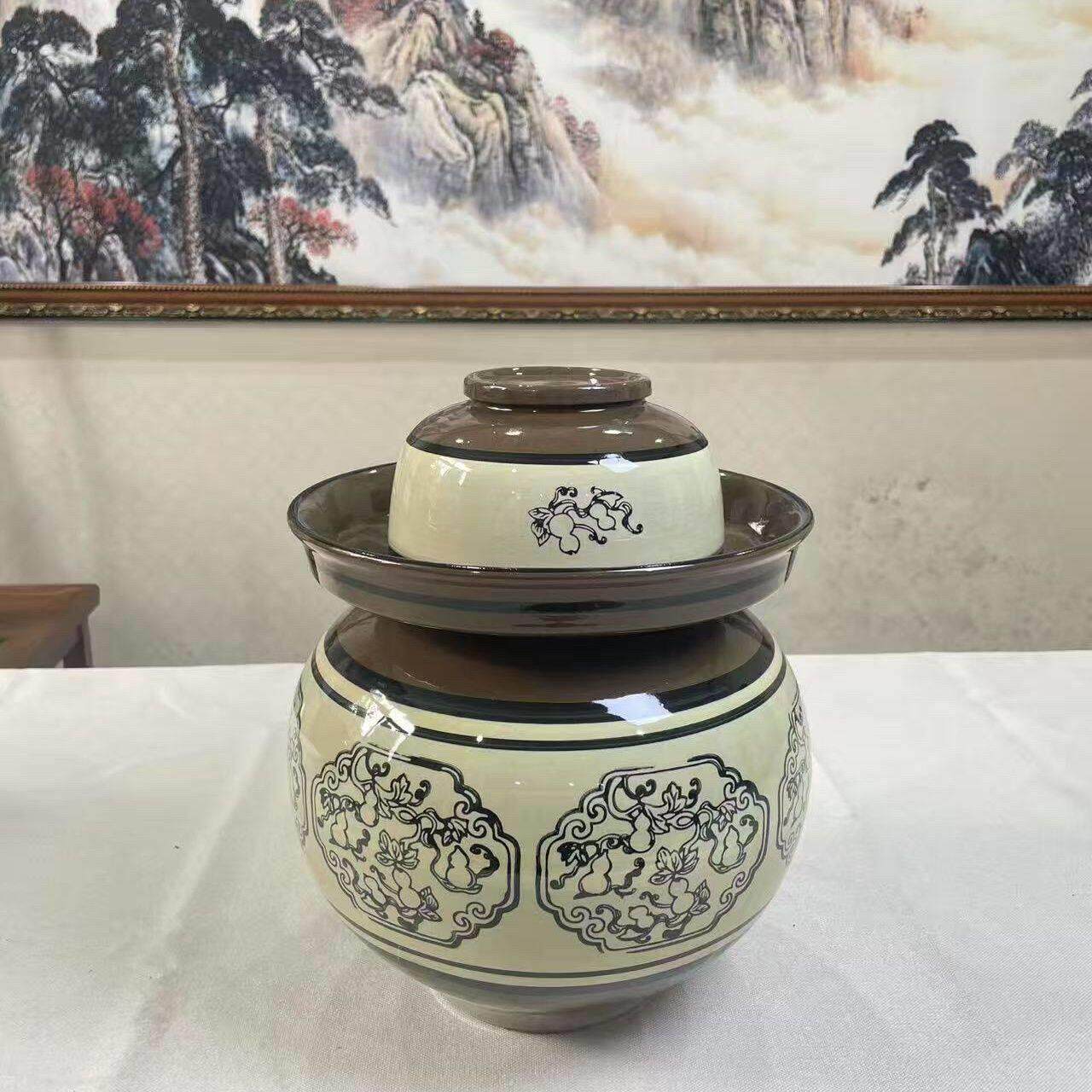 四川泡菜坛土陶泡菜坛腌菜家用陶瓷储物罐土陶酸菜咸菜老式密封罐