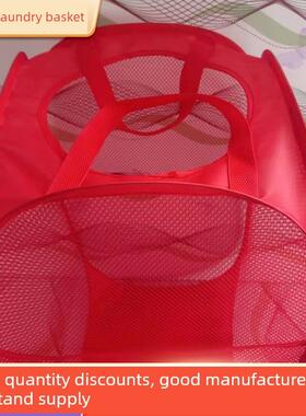 可折叠的脏衣服蓝色衣服储物篮浴室脏衣服篮卧室孩子的玩具网格存