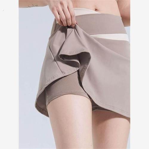 女假两件短裙速干防走光短裤高弹紧身运动裤裙跑步健身