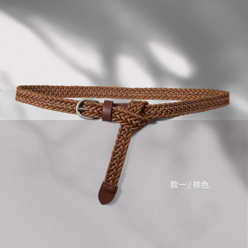 棉麻腰绳通用潮牛仔裤腰带配裙子酷ins女百搭休闲 系圆环腰带外搭