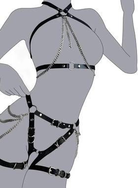 项圈女高级感穿戴男女颈环choker颈带女性手铐性感另类玩具铃铛