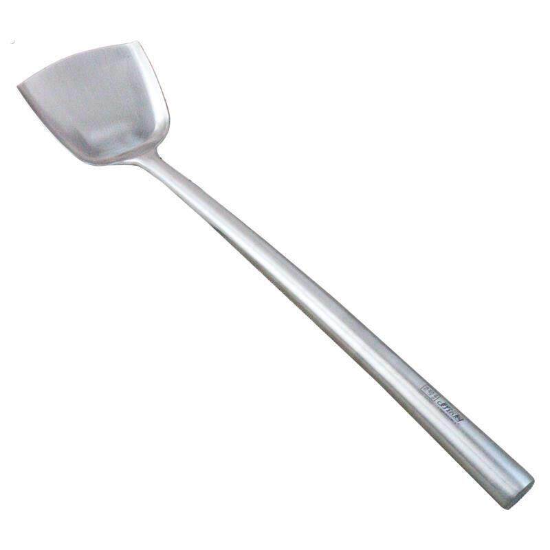 特厚不锈钢锅铲全钢手柄炒勺加长厨师炒菜铲子饭店防烫大汤勺炒铲