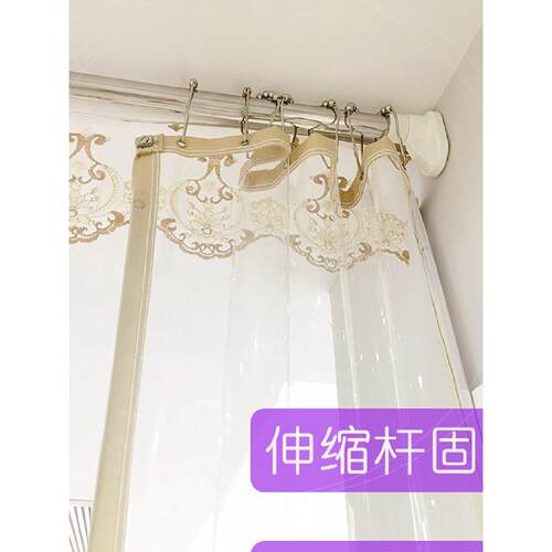 伸缩杆门帘免打孔帘子家用挂帘隔断帘磁性空调门帘防冷气隔热