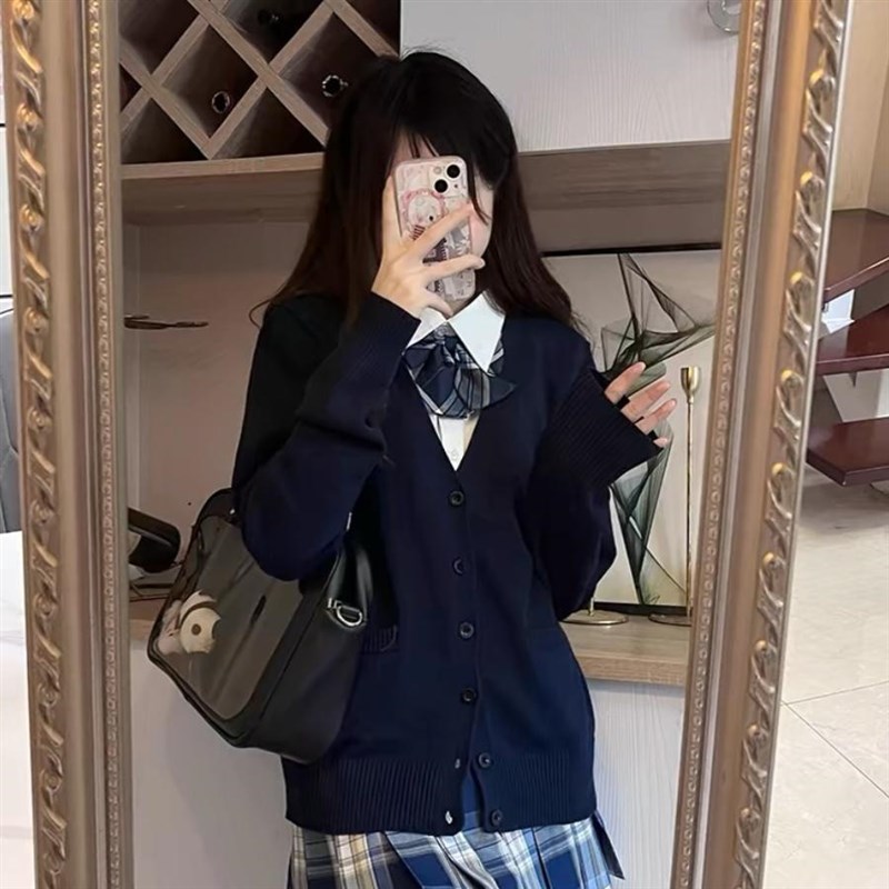 jk制服套装学院风日系开衫外套校园裙子女装毛衣新款2024秋季穿搭