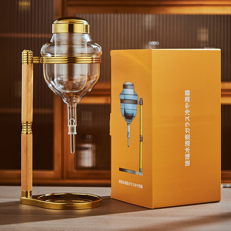 日式清酒冷酒器冰酒壶滴漏式温酒器耐冷热酒吧玻璃分酒器醒酒器