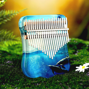 21音UV卡林巴琴拇指琴手指钢琴指姆琴水晶透明初学儿童乐器