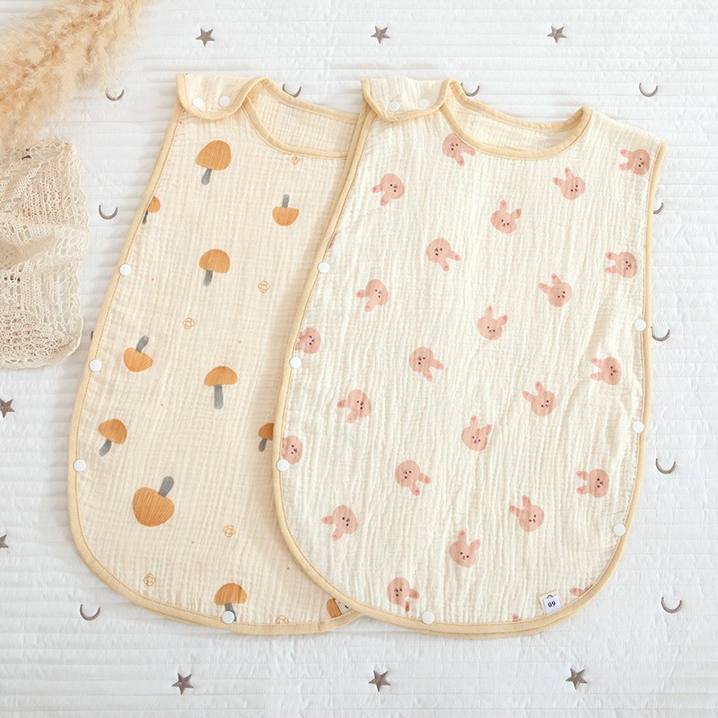 四层纱布背心睡袋三层睡衣儿童防踢被宝宝夏季薄款春秋婴儿纯棉夏