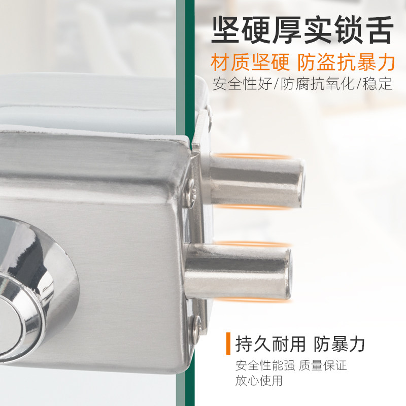 玻璃门锁办公室玻璃门锁免打孔插销锁玻璃门插锁单门双开门玻璃锁