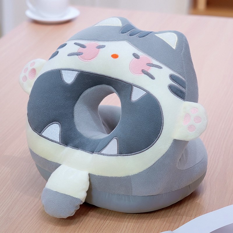 猫咪办公室午睡枕趴睡枕工位仰睡枕头成人靠背抱枕小学生午休神器