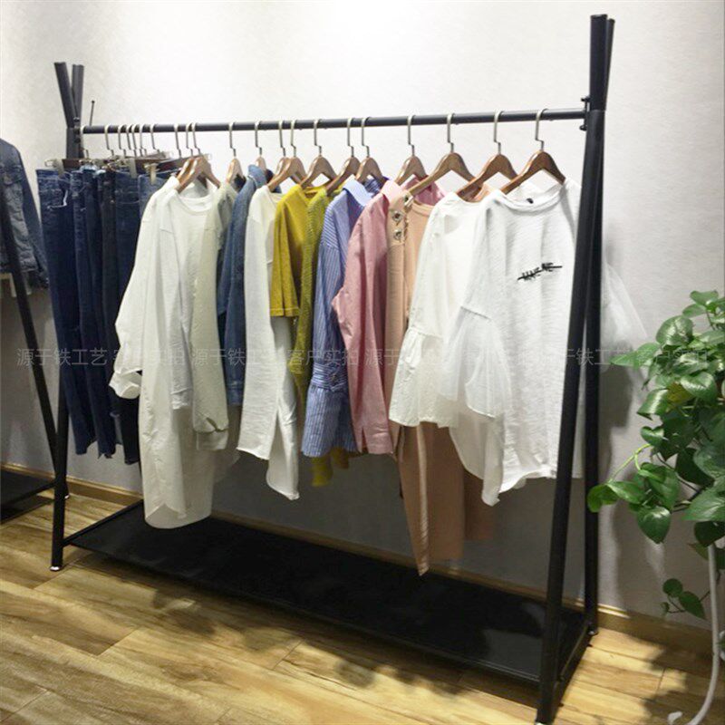 铁艺服装展示架服装店衣架落地鞋包货架男女装侧挂衣架中岛架包邮
