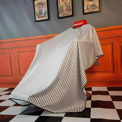 理发围布barber围布1.9m加长款定制复古条纹不沾发油头盖脚围布