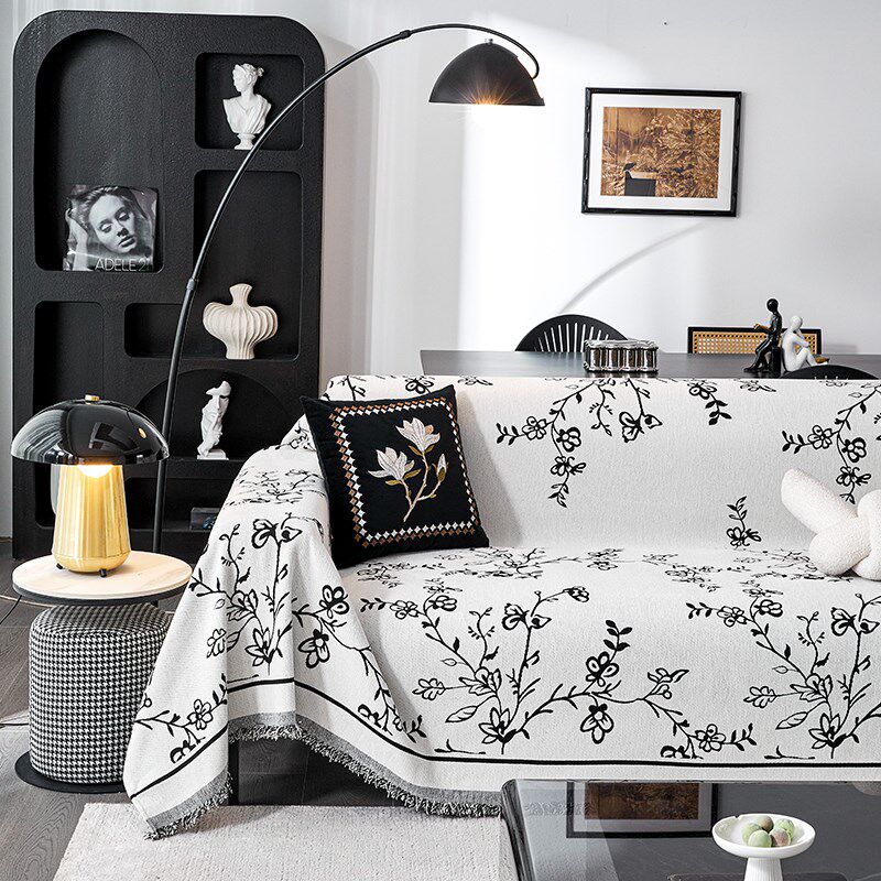 法式轻奢高级感双面用沙发巾四季通用防猫抓沙发盖布万能全包套罩