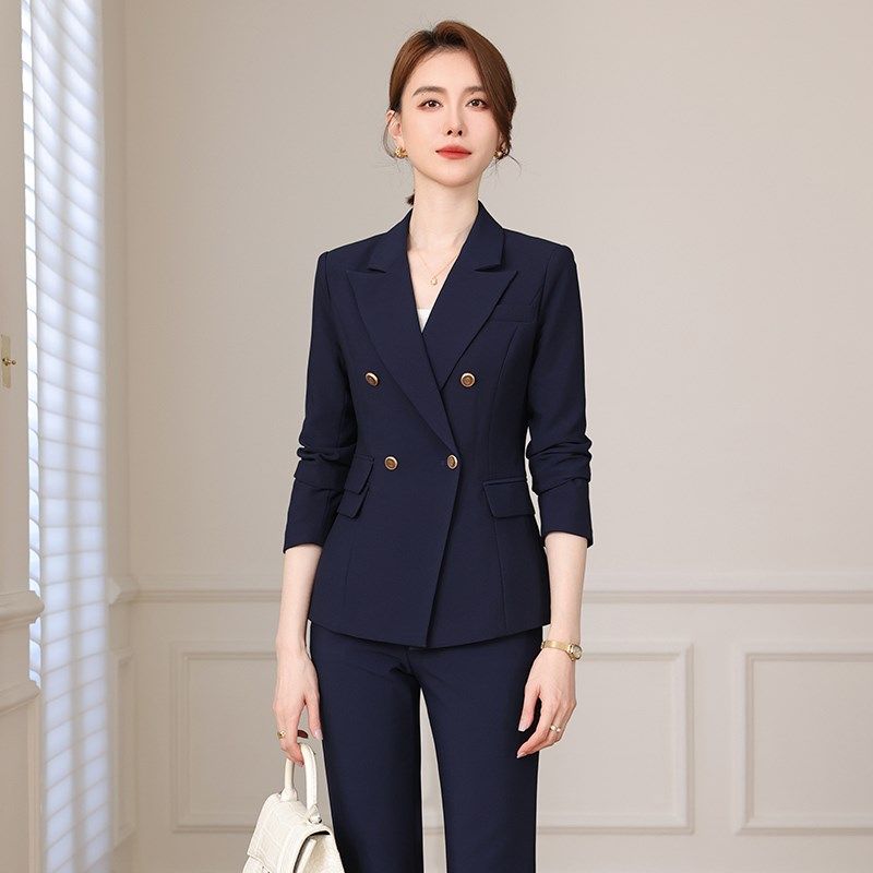 西装套装女职业面试正装春季高端气质时尚西服外套酒店经理工作服