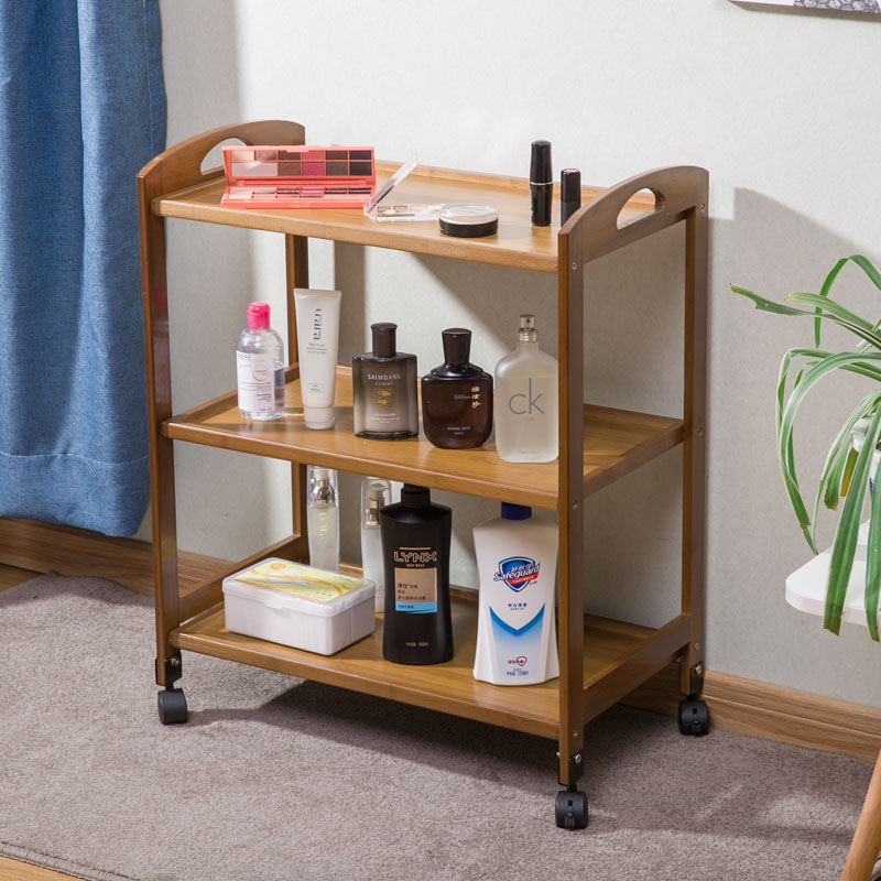 美容美发推车 纹绣画廊美容院小推车工具车理发店推车实木可移动