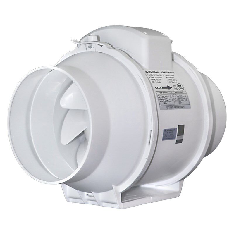 金羚管道换气扇 6寸圆形斜流增压风机静音强力150排风厨房抽风机