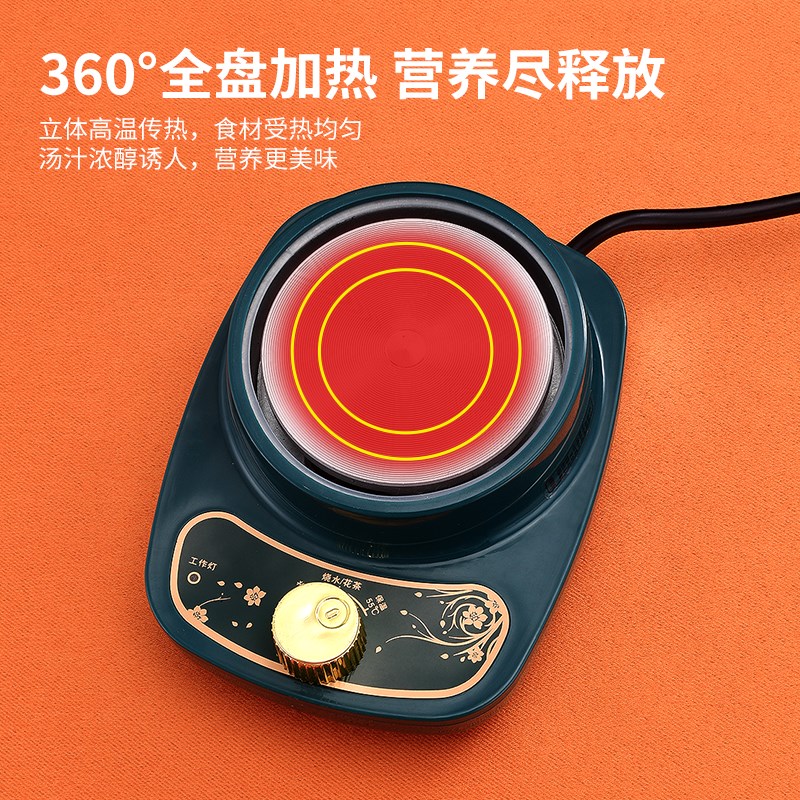 多功能迷你电热水杯烧水杯煮花茶杯分体高硼玻璃泡茶杯煮水杯礼品