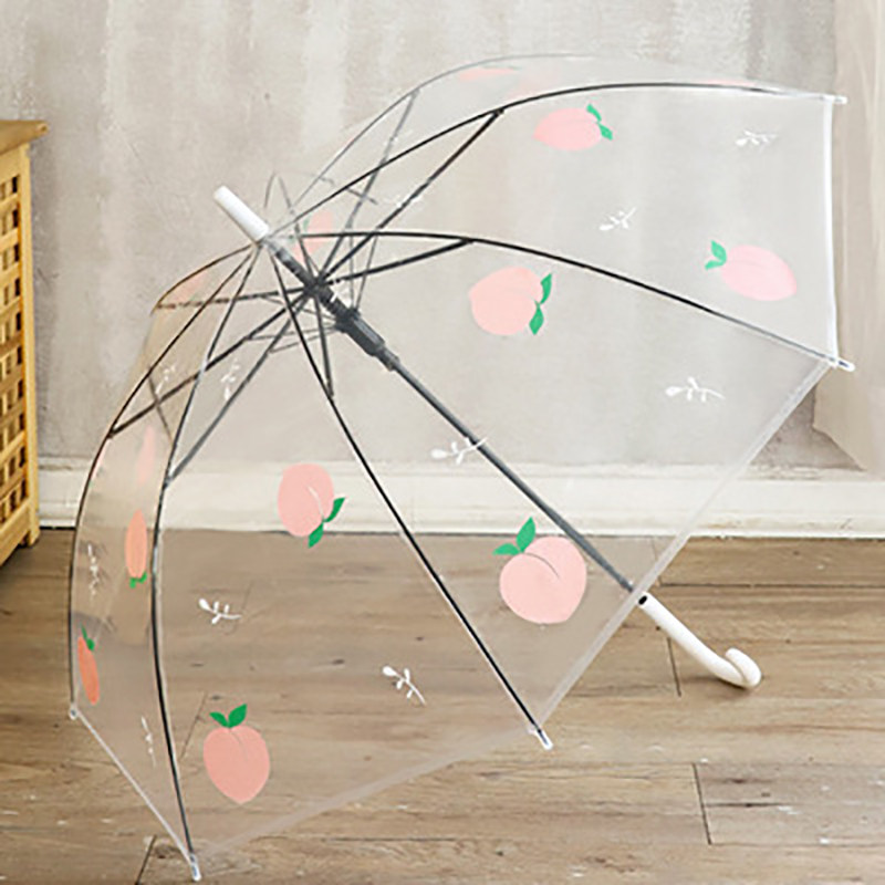 时尚卡通直柄伞透明POE 直杆伞学生女网红公主长柄精品小清新雨伞,居家日用,伞,淘宝优惠券,粉丝福利购,淘宝优惠卷